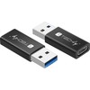 Adapteris USB Techly USB-A - USB-C Juodas (IADAP-USB3-AFT)