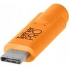 USB adapteris Tether Tools Tether Tools USB-C į Micro-B kabelių sistema 9,40 m, dešinės pusės, oranžinis