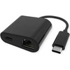Value USB adapteris Triton USB-C - RJ-45 + USB-C, juodas (12.99.1118)