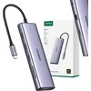 Adapteris 10w1 UGREEN Revodok CM498 Hub USB iki 3x USB-A 3.0, HDMI, VGA, RJ45, SD/TF, AUX3.5mm, PD keitiklis