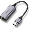 UGREEN Gigabit Ethernet External Adapteris USB 3.0 (pilka)