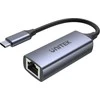 Ryšio Adapteris - Unitek USB-C Į RJ45, 1 Gbps, PD 100 W