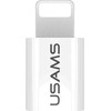 USAMS Adapteris microUSB-Lightning balta/baltas IPTMIC03 (US-SJ014)