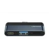 USAMS Adapteris šakotuvas USB 3.0/USB-C/Micro SD pilkos spalvos SJ491šakotuvas01 (US-SJ491)