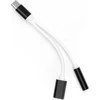 OEM adapteris AUX 2in1 C tipo (vyras) į C tipo (lizdas) / Jack 3,5 mm (lizdas) juodas