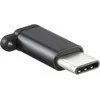 OEM adapteris Micro USB (lizdas) į Type-C (vyras) raktų pakabukas, juodas
