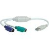 Oem Adapteris USB Value USB-A - PS/2 x2 Pilka