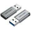 „Vention“ USB 3.0 kišeninis į USB-C kišeninį adapteris, pilko aliuminio lydinio tipo