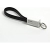 USB laidas (2.0), USB A M - microUSB (M), 49160, 0,2m, juoda, raktų pakabukas, EOL
