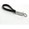 USB laidas (2.0), USB A M - microUSB (M), 49160, 0,2m, juoda, raktų pakabukas, EOL