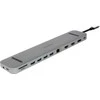 Ausinės Allnet Plusonic USB-C Docking Adapteris/Hub 9in1 su HDMI/DP/LAN/USB
