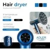 Adler Plaukų džiovintuvas | AD 2271 SUPERSPEED | 1500 W | Number of temperature settings 6 | Ionic function | Diffuser nozzle | Mėlyna