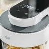 Gruzdintuvė Adler Air Fryer Orkaitė su stikliniu dubeniu | AD 6316 | Galia 1200 W | Talpa 3 L | Konvekcija | Baltas/Juodas