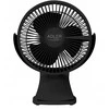 Ventiliatorius Adler Rechargeable Clip-on Desk Fan | AD 7342 | Table Fan | 5 W | Diameter 15.5 cm | Greičių skaičius 3 | Oscillation | Juodas