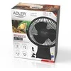 Ventiliatorius Adler Rechargeable Clip-on Desk Fan | AD 7342 | Table Fan | 5 W | Diameter 15.5 cm | Greičių skaičius 3 | Oscillation | Juodas