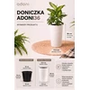 Adoni Baltas medvilninis gėlių vazonas su įdėklu 22x36 cm – rankų darbo (adoni-ba-wht-36)