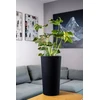 Adoni juodas medvilninis gėlių vazonas su įdėklu 32x57 cm – rankų darbo (adoni-ba-blk-57)