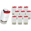 Salus Afriso Komplektas - dešimt termoelektrinių pavarų T30NC230A, NC, 230 V, M30 x 1,5 mm