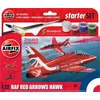 Airfix Raudona Arrows BAe Hawk 1/72 dovanų rinkinys su dažais ir klijais