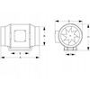 „airRoxy Ventiliatorius KANAŁOWY ARIL 125 ECO“ ventiliatorius