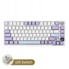 Mėlyna Klaviatūra mechaninė belaidė Ajazz AK820 Pro Flying Fish Switch Violetinė Baltas Mėlyna RGB
