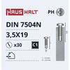 Savisriegiai Haushalt, DIN 7504N, 3.5 x 19 mm, 30 vnt.