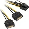 Akasa 2x 15-Pin-SATA to 1x 6+2-Pin-PCIe Adapteris