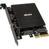 Akasa AK-PCCM2P-03 - PCIe - M.2 - Juodas - 32 Gbit/s - 0 - 55 °C