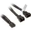 Kabelis AKASA 4-pin PWM, 0.1m, juodas / AK-0022