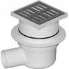 AKCES 11955 ŠONINĖ DRAIN GRADE FI 50 100X100 MM Baltas NERŪDIJA. // S.KRAT-A.10X10-BO-50/NI/BI