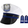 Akson Policeman kepurė su epauletais, S dydis, skirta vaikams žaisti