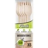 Vienkartinės medinės šakutės Piknik ECO 6vnt