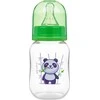 Akuku maitinimo buteliukas 125 ml su silikoniniu žinduku, žalia panda