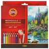 Akvareliniai pieštukai "Mondeluz Art" Koh-I-Noor, 72 vnt pieštukų + du teptukai + drožtukas