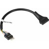 AKYGA Adapteris su kablem AK-CA-75 USB 9 pin m / USB 19 pin f 20cm