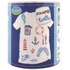 Antspaudų rinkinys Aladine Stampo Textile 13vnt. Navy + pagalvėlė antspaudams juoda
