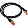 Patch-cord S/FTP kat.6A LSOH 0.5m juoda ALANTEC