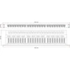 Alantec PK031 Patch panel OPTIMUM STP cat.5e 24 jungtys 0.5U 19"