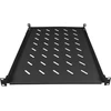 Fiksuota lentyna 19" 1U gylis 750mm, juoda, 4 ALANTEC tvirtinimo taškai