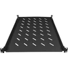 Fiksuota lentyna 19" 1U gylis 750mm, juoda, 4 ALANTEC tvirtinimo taškai