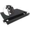 a-lan Alantec 24xSC duplex / 24xLC quad 19" 1U telescopic fibre optic patch panel with mounting accessories (grommets, cable ties) (FOP-1U-24SCD-C-P)