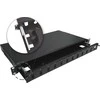 Teleskopinė šviesolaidinė komutacinė panelė 12xSC duplex / 12xLC quad 19" 1U su tvirtinimo priedais (lizdais, juostelėmis) ALANTEC