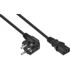 Nezatříděno Alcasa Kabelmeister SK1430-S010 maitinimo kabelis Juodas 1 m IEC C14 IEC C13