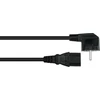 Nezatříděno Alcasa Kabelmeister SK1430-S010 maitinimo kabelis Juodas 1 m IEC C14 IEC C13