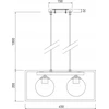 Pakabinamas šviestuvas Aldex Lubinis šviestuvas AVELIN 2,2232, AC220-240V,50/60Hz,2*E27, IP20,45CMX20CMX20CM, dvigubas,