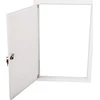 Alfako Apžiūros durys su spyna 400x400mm RAL 9003 SP 400/400