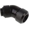 „Alphacool“ jungtis, 45 laipsnių, G1/4 colio vidinis sriegis, 13 mm išorinio skersmens kietas vamzdis – juodas