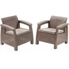Lauko baldų komplektas Allibert Keter Garden chairs Corfu Duo Set beige