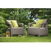 Lauko baldų komplektas Allibert Keter Garden chairs Corfu Duo Set beige