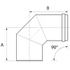 Almeva PL Alkūnė 90° DN/80 plieninė juoda lakuota (IPLSB98)